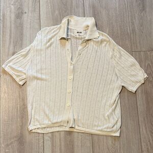 Rollas Milan Knit Short Sleeve Button-Up Shirt